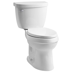 KOHLER K-3609-0 Cimarron Comfort Height Elongated 1.28 GPF Toilet